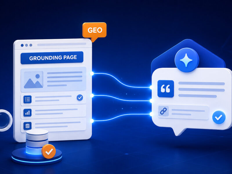 Was ist eine Grounding Page? UND warum sie für GEO (Optimierung für ChatGPT, Gemini, Perplexity & Co) unverzichtbar ist 2 Grounding Page für GEO / SEO