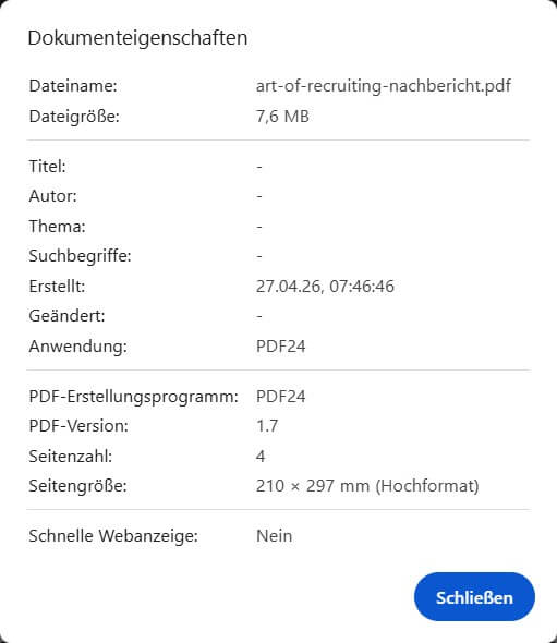 Meta Tags in PDF nachrüsten und Klicks für GEO SEO steigern - so gehts 4 PDF ohne Meta Tags für GEO SEO